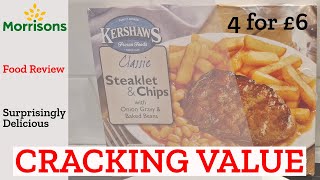 Kershaws Steaklet and Chips  Food Review  Cracking Value  Budget Food  Ready Meal  Frozen Food [upl. by Iah]