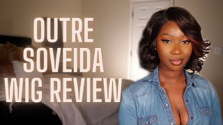 Outre Melted Hairline  Synthetic HD Lace Front  Wig Review  Soveida  ft Divatress  Tan Dotson [upl. by Adur]