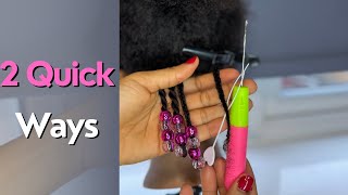 How to put Beads on Braids  Hair DIY backtoschoolhairstyle kidshairstylesforgirls [upl. by Megan591]