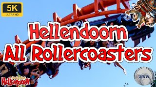 Hellendoorn 2024 All Rollercoasters Onride 5K [upl. by Weil]