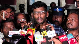 Who got arrested Tamilrockers or Tamilgun  Vishal answers at police station [upl. by Markiv923]