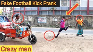 Fake Football Kick Prank  Football Scary Prank  Gone Wrong Reaction Razu prank tv [upl. by Aivlys]