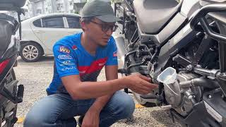 Servis Motor 25687km Suzuki VStrom Hi Tech Plus Lubricant [upl. by Haig]