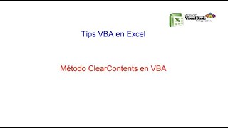 Método ClearContents en VBA [upl. by Cerracchio]