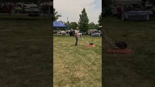 Hover Mower in Action 🚜 Classic Tractor Show Southern Indiana Tractor Show [upl. by Kcirdnekal]