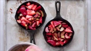 Strawberry Rhubarb Crisp Video [upl. by Chapell]