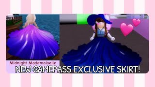 Royale High NEW Gamepass Exclusive Skirt Midnight Mademoiselle [upl. by Mcadams]