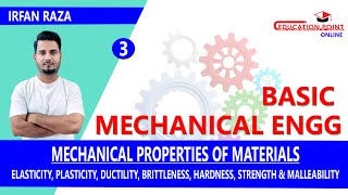 Mechanical Properties of Materials  Elasticity Plasticity Ductility Brittleness Hardness [upl. by Maxima]