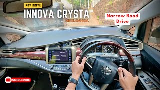 TOYOTA INNOVA CRYSTA 24 VX  POV Test Drive  Diesel Manual  Narrow Road Drive  Jonnxoo [upl. by Rehpitsirhc]