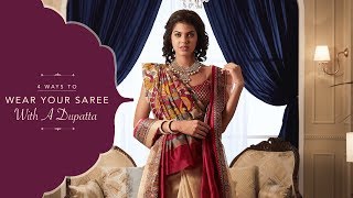 How To Style Your Saree with a Dupatta  Saree Hacks  Lookbook [upl. by Kaja539]