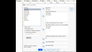 Zero inflated Poisson and negative binomial regression using SPSS extension June 2023 [upl. by Shirleen647]