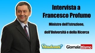 Intervista a Francesco Profumo Ministro della Pubblica Istruzione [upl. by Joacima]