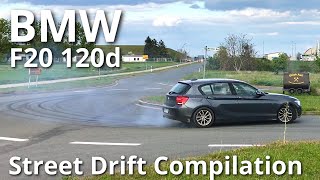 BMW F20  e82 120d Street Drift and Powerslide Compilation [upl. by Nannaihr]