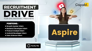 Drive15 Join Aspire Fintech  quotUltimate Internship Opportunitiesquot [upl. by Ahsenom]