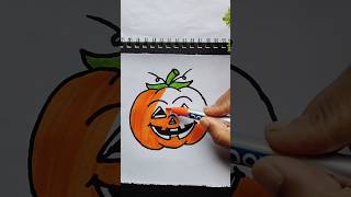 Helloween Pumpkin drawing shorts helloween ytshort art creative [upl. by Gerson]