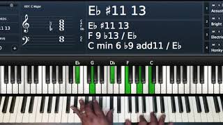 Advanced F  Gb Chords 711 [upl. by Enelyam]