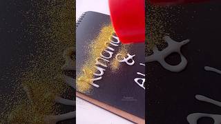 lettering with glitter ✨ art shorts satisfying [upl. by Eilyah]