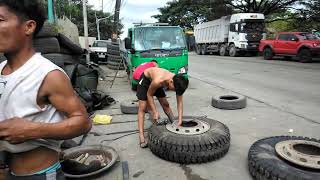 RODEL VULCANIZING SHOP NORZAGARAY BULACAN PHILIPPINES MGA MALALAKAS NA TIRE MAN😍😍 [upl. by Eerat]