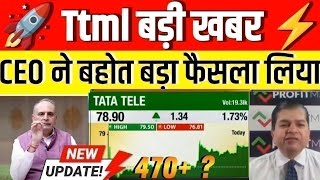 ttml share latest news today  tata teleservices share news update  ttml share price [upl. by Letney]