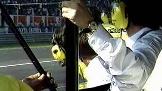 1993 F1 Monza Fittipaldi flips pit angle [upl. by Nisbet]