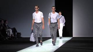 Giorgio Armani  2014 Spring Summer  Menswear Collection [upl. by Aerdnaid754]