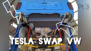 Tesla swap Electric VW Kombi  EV conversion  Pt 3 progress walkaround [upl. by Mullen]