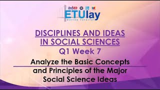 Analyze the Basic Concepts and Principles of the Major Social Science Ideas [upl. by Kale]