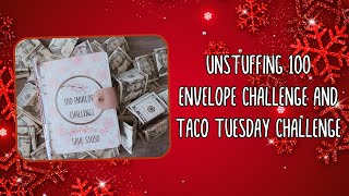 Unstuff My 100 Envelope Challenge and Taco Tuesday Challenge [upl. by Eitirahc649]