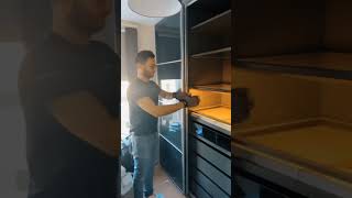 👉IKEA pax wardrobe sliding doors l light passion and love ikea shortvideos assembly [upl. by Theodora]