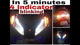 How to blink 4 indicator in one time DIY by hd harshal [upl. by Meryl]