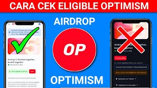 CARA CEK WALLET ELIGIBLE AIRDROP OP OPTIMISM  CEK ELIGIBLE AIRDROP OPTIMISM OP 5 [upl. by Eihtak]