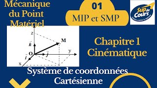 Cours de la Mécanique du point matériel Chapitre 1 Cinématique Système de coordonnées Cartésienne [upl. by Nuawaj475]