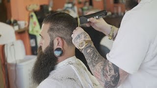 Beard Barber uses Brio Beardscape Trimmers  Haircut amp Beard Trim [upl. by Linder894]