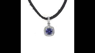 Tanzanite and cubic zirconia White gold pendant GWTZPG84067 [upl. by Nesnar146]