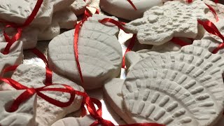 Christmas Farmhouse Ornaments DIY  Cornstarch and Baking Soda [upl. by Atikahc99]