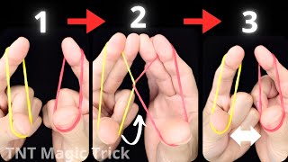 Amazing Rubber Band magic Trick  Tutorial connect and disconect two Rubber Band [upl. by Sheffie]