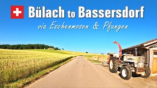 Summer Road Trip  Bülach to Bassersdorf • Driving in Zurich Region Switzerland 🇨🇭 4K [upl. by Alekahs160]