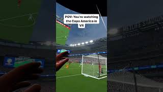 watching football in VR 🔥🔥🔥 football copaamerica [upl. by Ecinev]