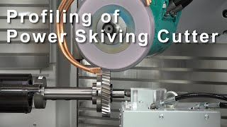 Power Skiving Cutter Profiling on SCHNEEBERGER CNC tool grinder Gemini NGM [upl. by Krystin]