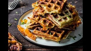 Kartoffelwaffeln mit Käse I Quickies I FOODBOOM [upl. by Yddur]