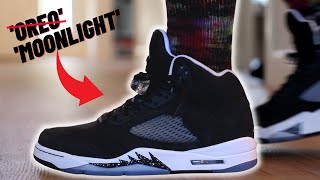 AIR JORDAN 5 MOONLIGHT  OREO Review  On Feet 2021 [upl. by Leyes]