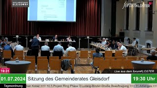 Sitzung des Gemeinderates Gleisdorf 01072024 [upl. by Yelahc]