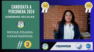 🧐 Presentamos a Nicole candidata a personera 2024 [upl. by Akcinehs]