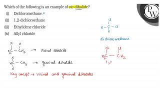 Which of the following is an example of vicdihalide i Dichlorom [upl. by Dowdell]