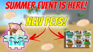 THE NEW SUMMER EVENT  NEW PETS  CODES  ROBLOX GIANT SIMULATOR [upl. by Adlei]