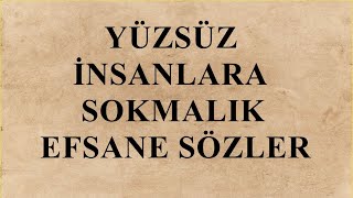 Yüzsüz İnsanlara Sokmalık Efsane Sözler [upl. by Nnylimaj]