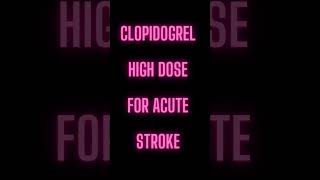 High dose Plavix Clopidogrel for stroke [upl. by Llet]