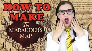 How To Make a Harry Potter Marauders Map  Madi2theMax [upl. by Hanshaw]