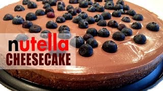 ✿ NUTELLA CHEESECAKE Recipe  NO BAKE  Its Time to Cook [upl. by Etteraj]