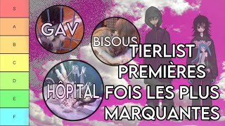 TIERLIST DES PREMIÈRES FOIS LES PLUS MARQUANTES  letslovesl4ve [upl. by Curry]